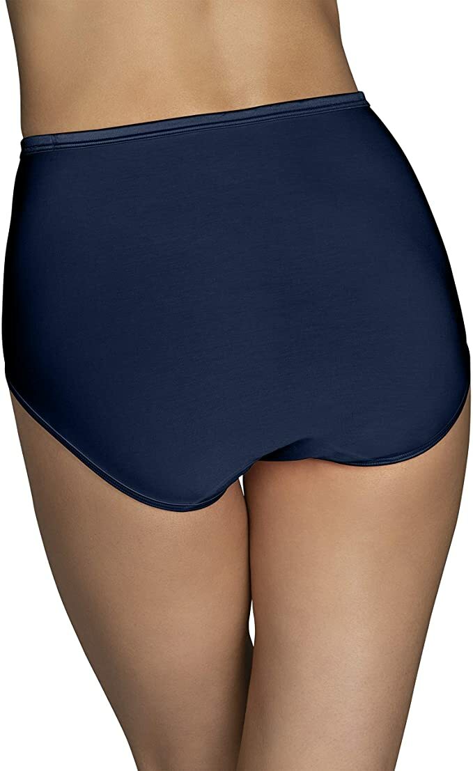 Vanity Fair Illumination Ghost Navy Blue Full-Cut Brief Size 9/2XL