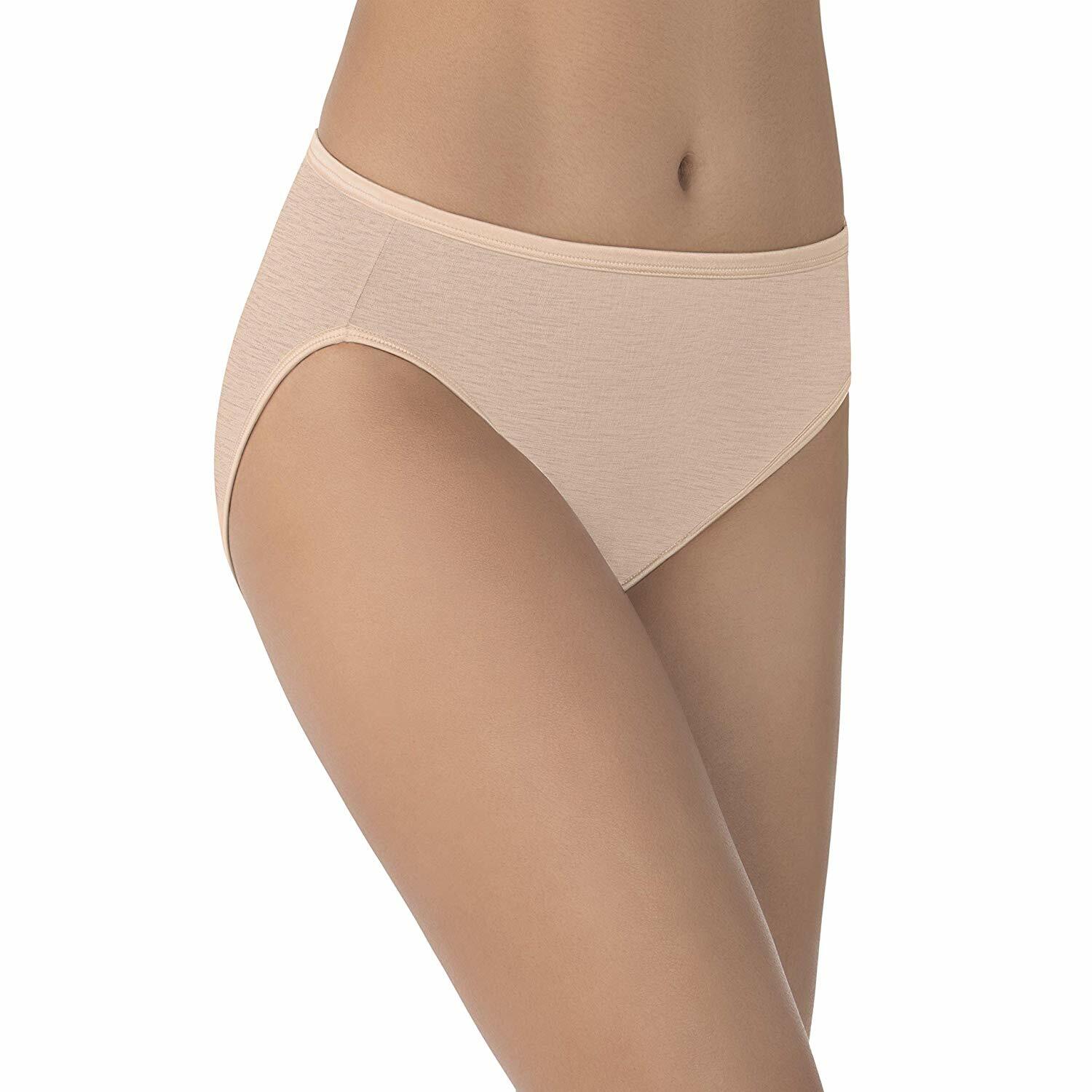 Vanity Fair Body Shine Illuination Rose Beige Hi-Cut Brief Size 8/XL