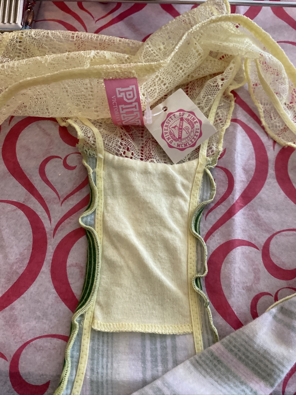 Victoria’s Secret “Pink” NWT/NOS Sexy VTG 90s/Y2K Lace Bikini Panty Size M