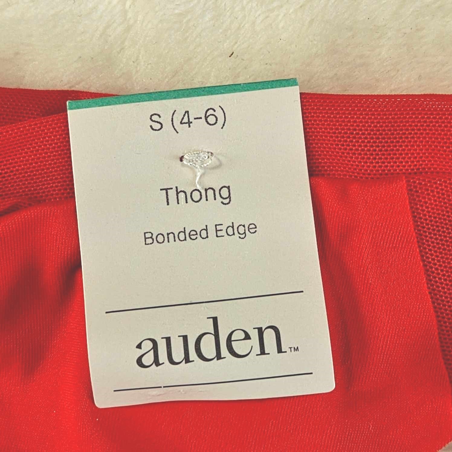 Auden 3pk Micro-Mesh Thong Womens Small Stretch Orange