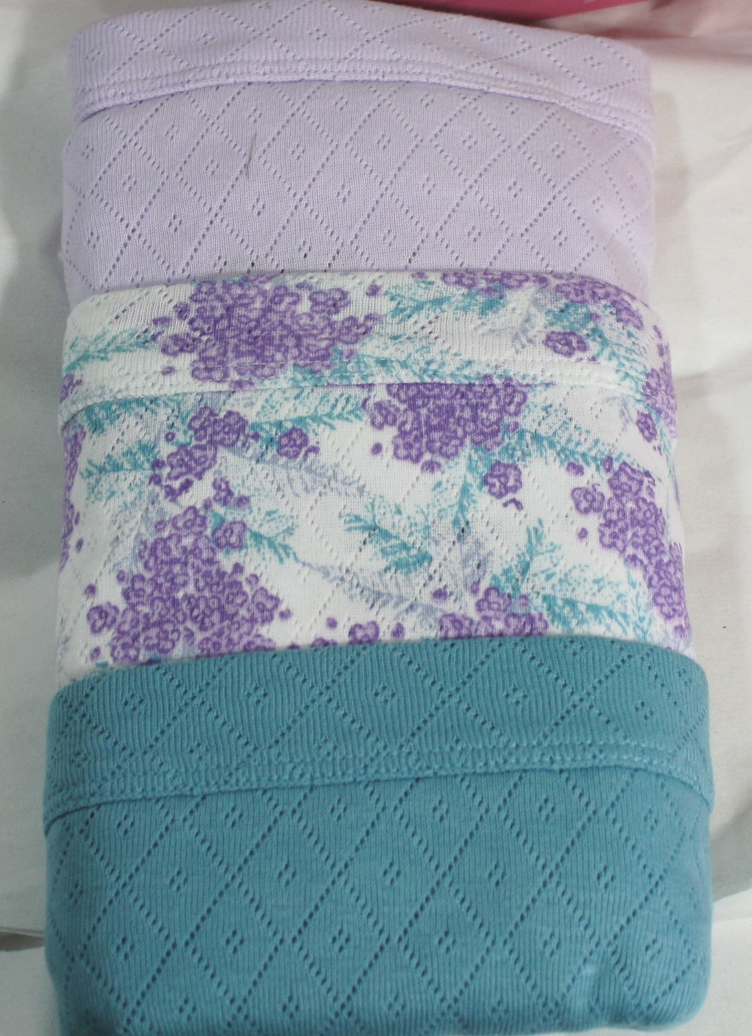 New 3 pack JOCKEY 100% combed cotton FRENCH CUT BREATHABLE comfort LILAC TEAL