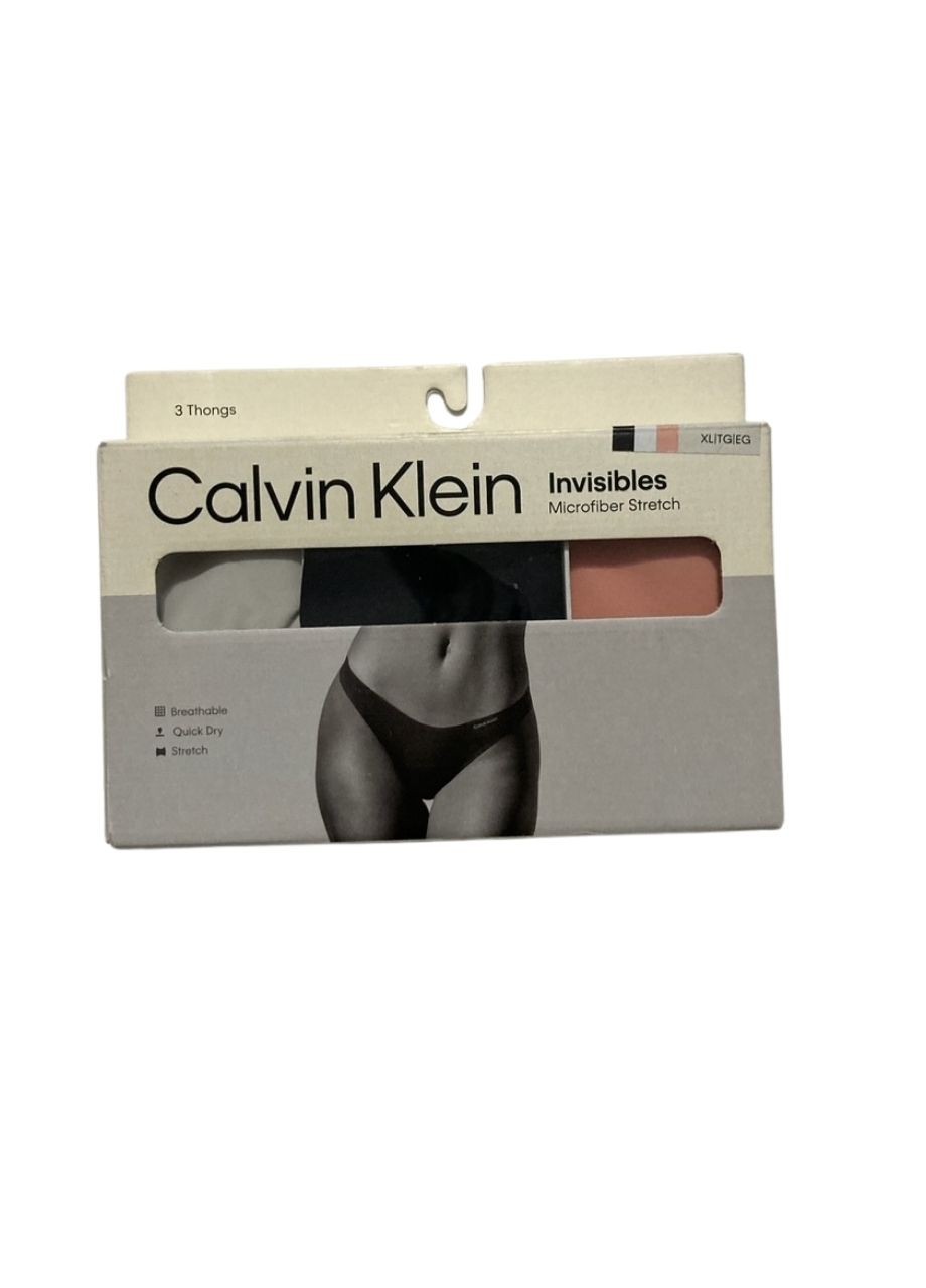 CALVIN KLEIN Invisibles Seamless Thong Panties ASSORTED XL