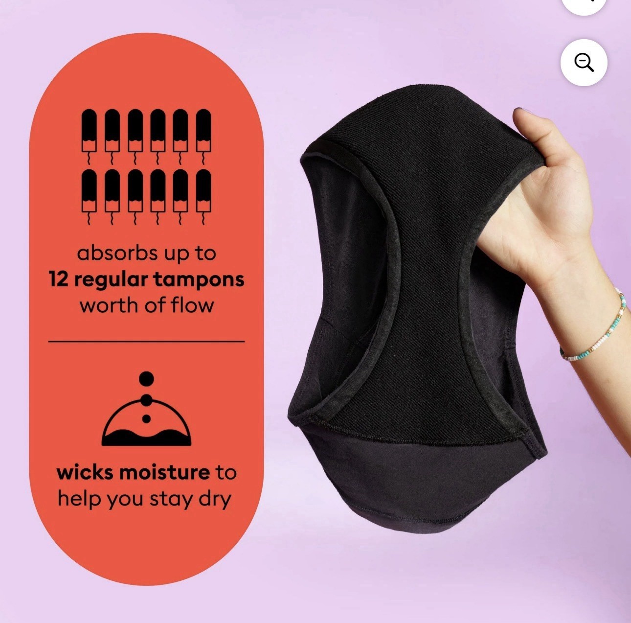 Thinx Teens Cotton Bikini Leakproof Period Underwear Black XL 15/16 Four Pack
