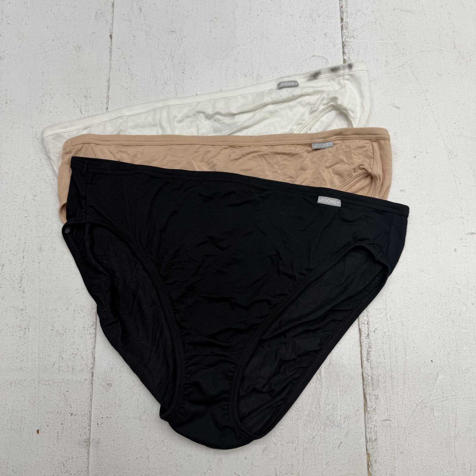 Jockey Brief Panties Womens 8 Multicolor Elance Supersoft High Leg Modal 3 Pack