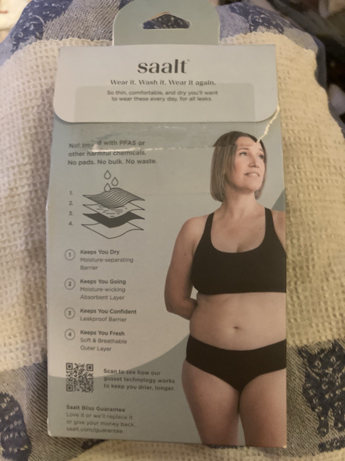 Saalt Women’s Seamless Leakproof High Waist Period Panty Burgundy 3 XL NWT