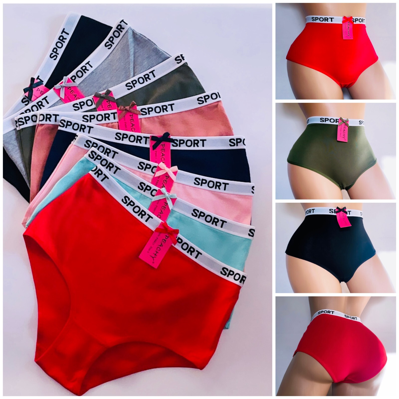 Women’s Panties 6-Pack No Ride Up Cotton Brief Cut Underwear Cool Comfort S-2XL