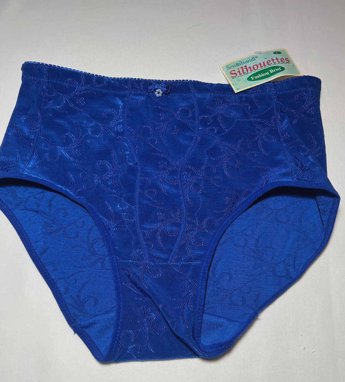 Panties Panty Briefs Nylon Spandex BLUE Size Large NWT