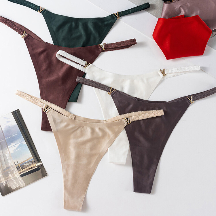1/5 Pack Lot Womens Sexy Silky Satin Panties Thongs G string Bikinis Underwear