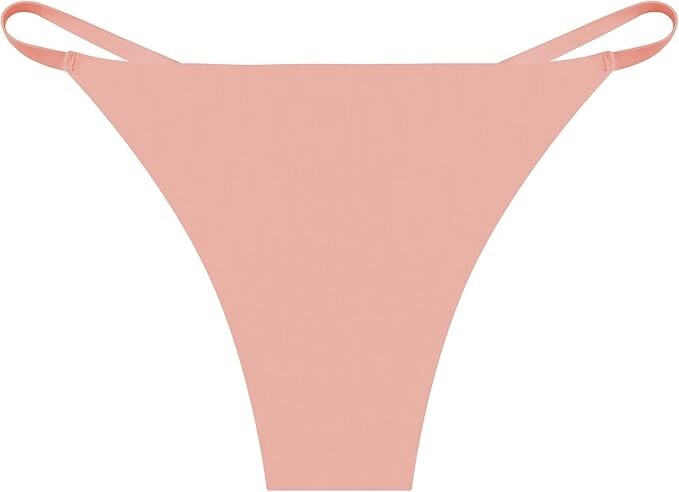 Seamless Thong Low Waisted Slim Rope Design Bikini Cut Soft Thin Multi-Pack M