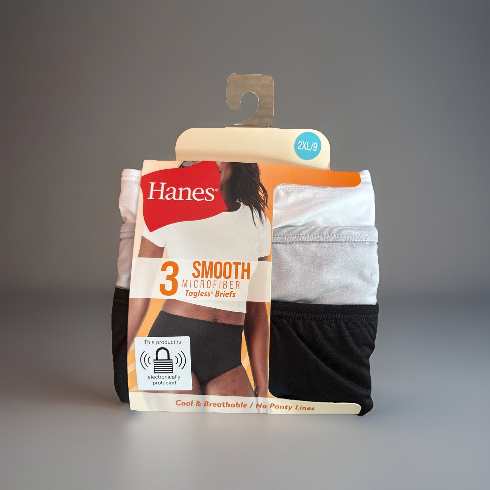 Womans Hanes. 3 Smooth Microfiber Tagless Briefs. 2 XL / 9 Cool & Breathable.