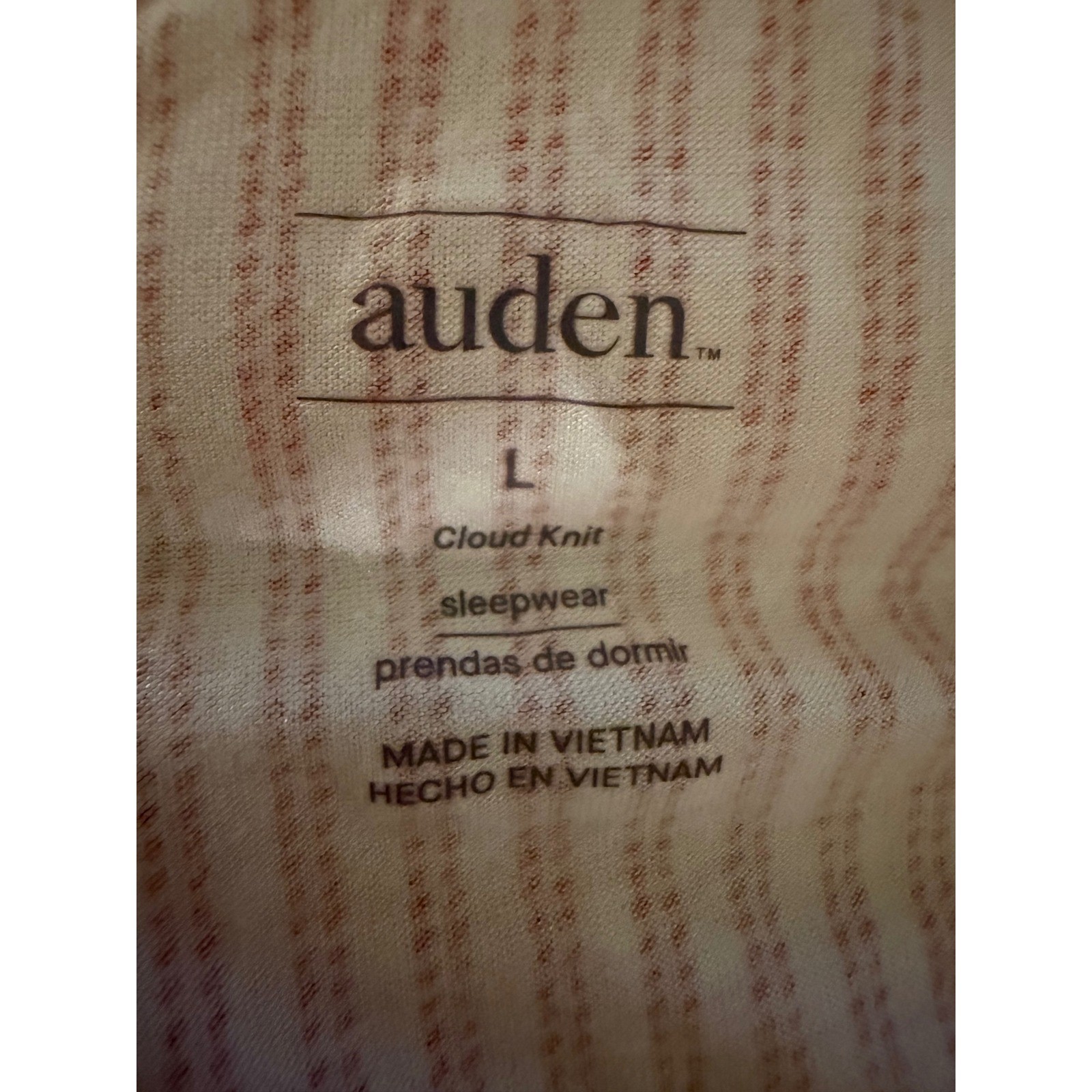 M/L -L top/ M bottom Cloud Knit Auden Modal Soft pajama set, Christmas red/white