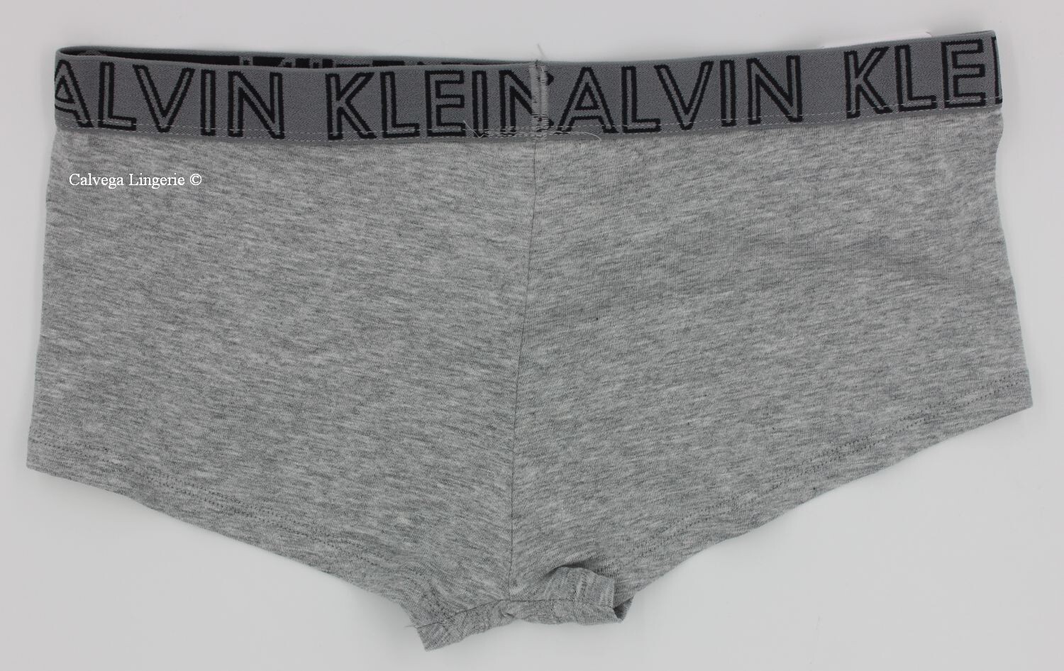 NWT Calvin Klein QD3639 “Ultimate” Cotton Logo Boyshorts, Grey Melange (020)