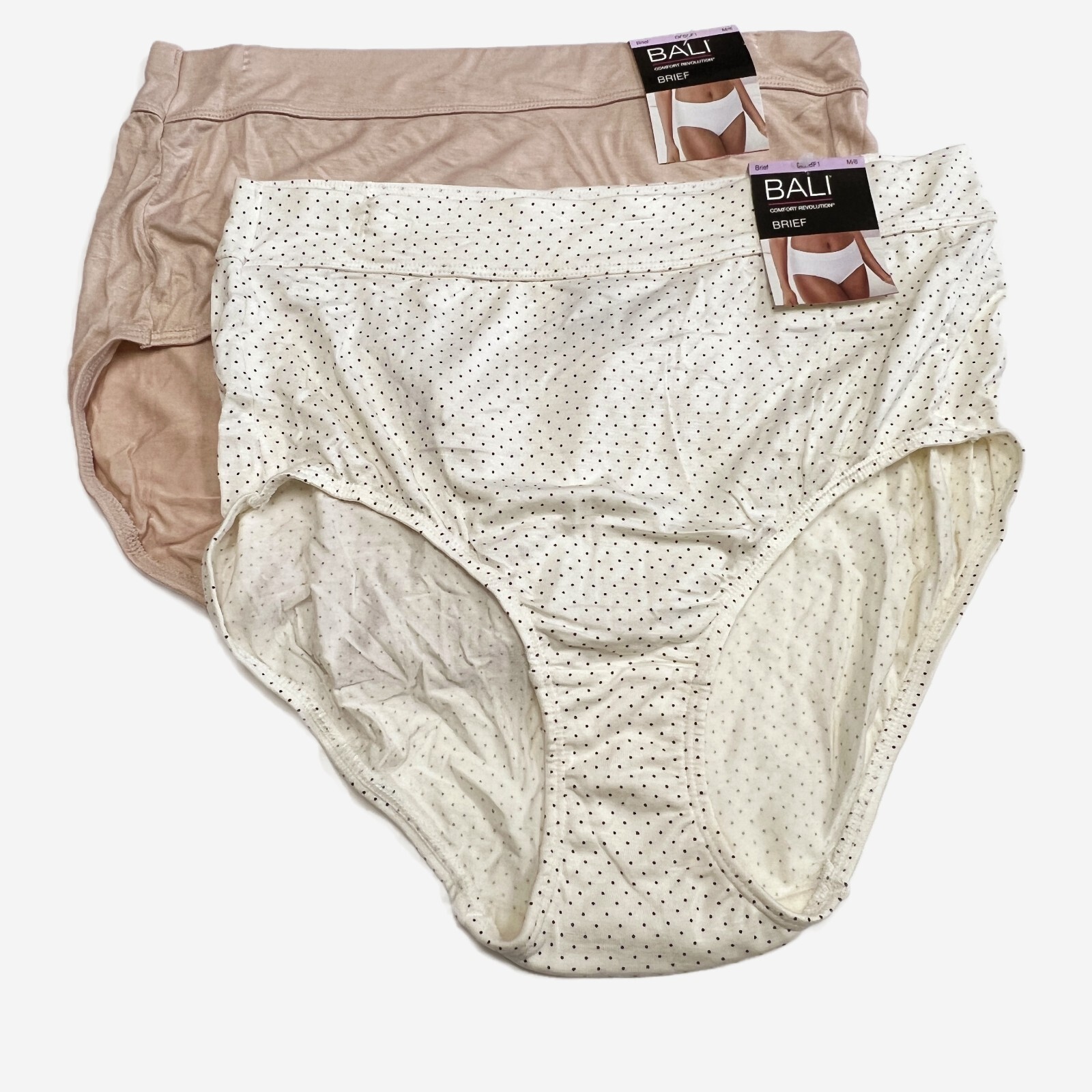 2 Bali Comfort Revolution Brief Panty M 6 DFSBF1 MEDIUM 2 Pack Super Soft Rayon