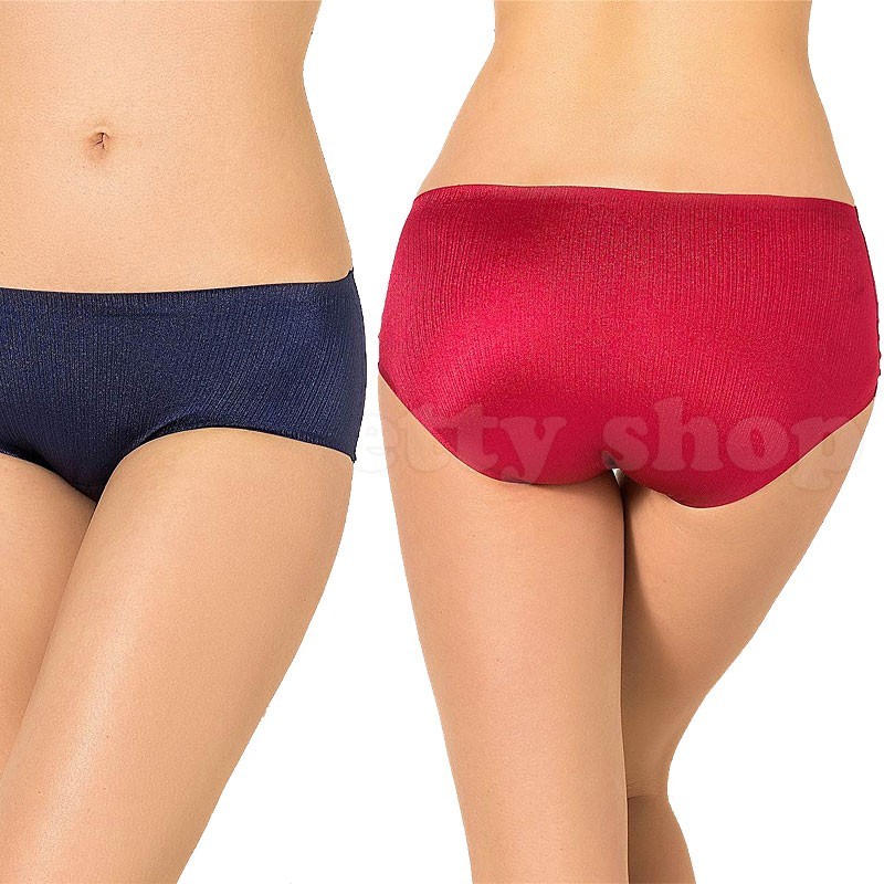 Seamless Midi knickers 16 Plus Size, 4 Pairs Comfort Silky Shiny Soft Briefs