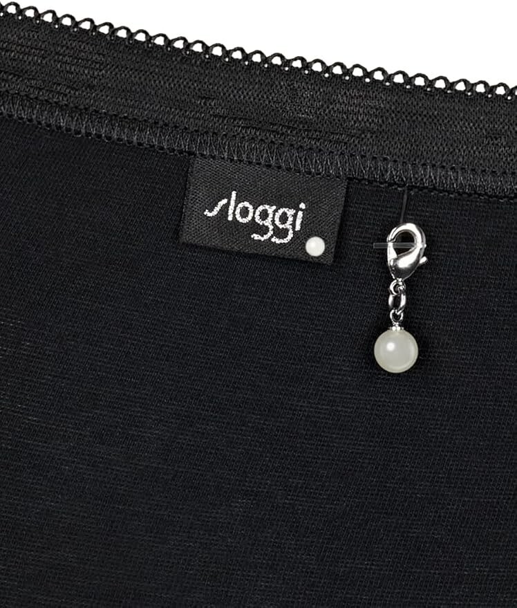 Sloggi Basic Pearl Tai High Leg Briefs Knickers 2 Pack 10221621