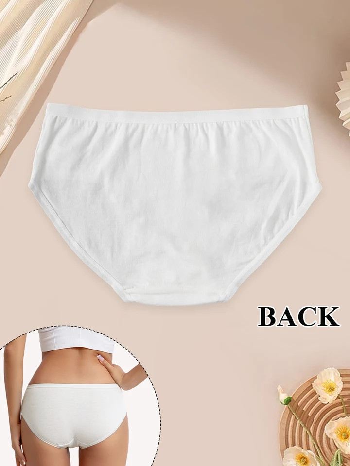Cotton Briefs Low Rise White Breathable Soft Women’s Panty Underwear 3 Pcs