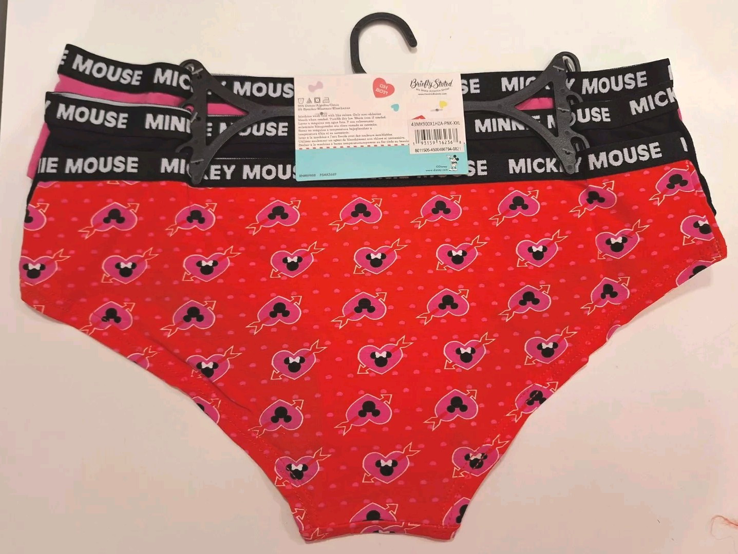 3-Pack Disney Womens Minnie Mouse Hipster Panty XXL ADORABLE