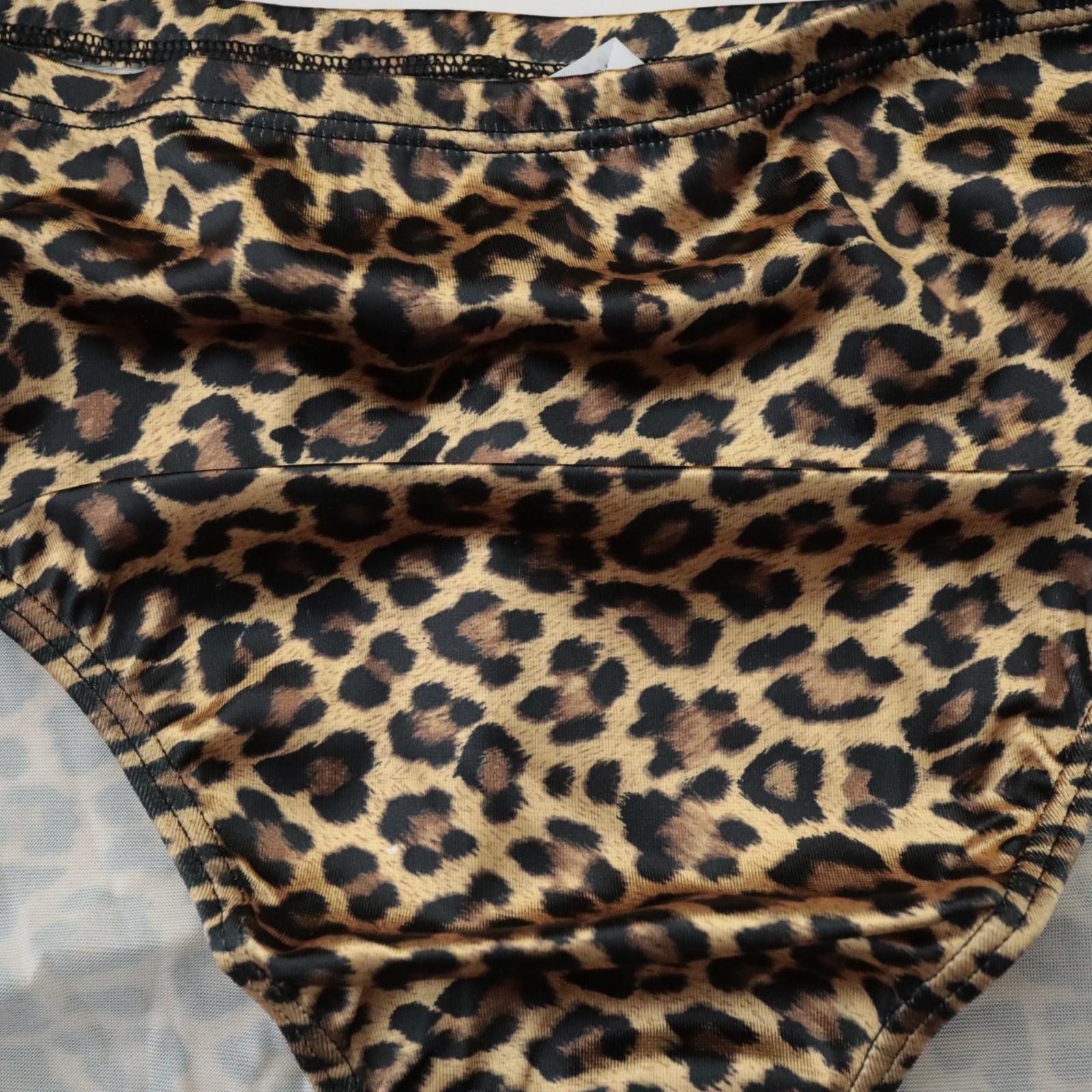 NEW Unbranded TRUE VINTAGE 90s Second Skin Shiny Satin High Cut Brief Panty XL