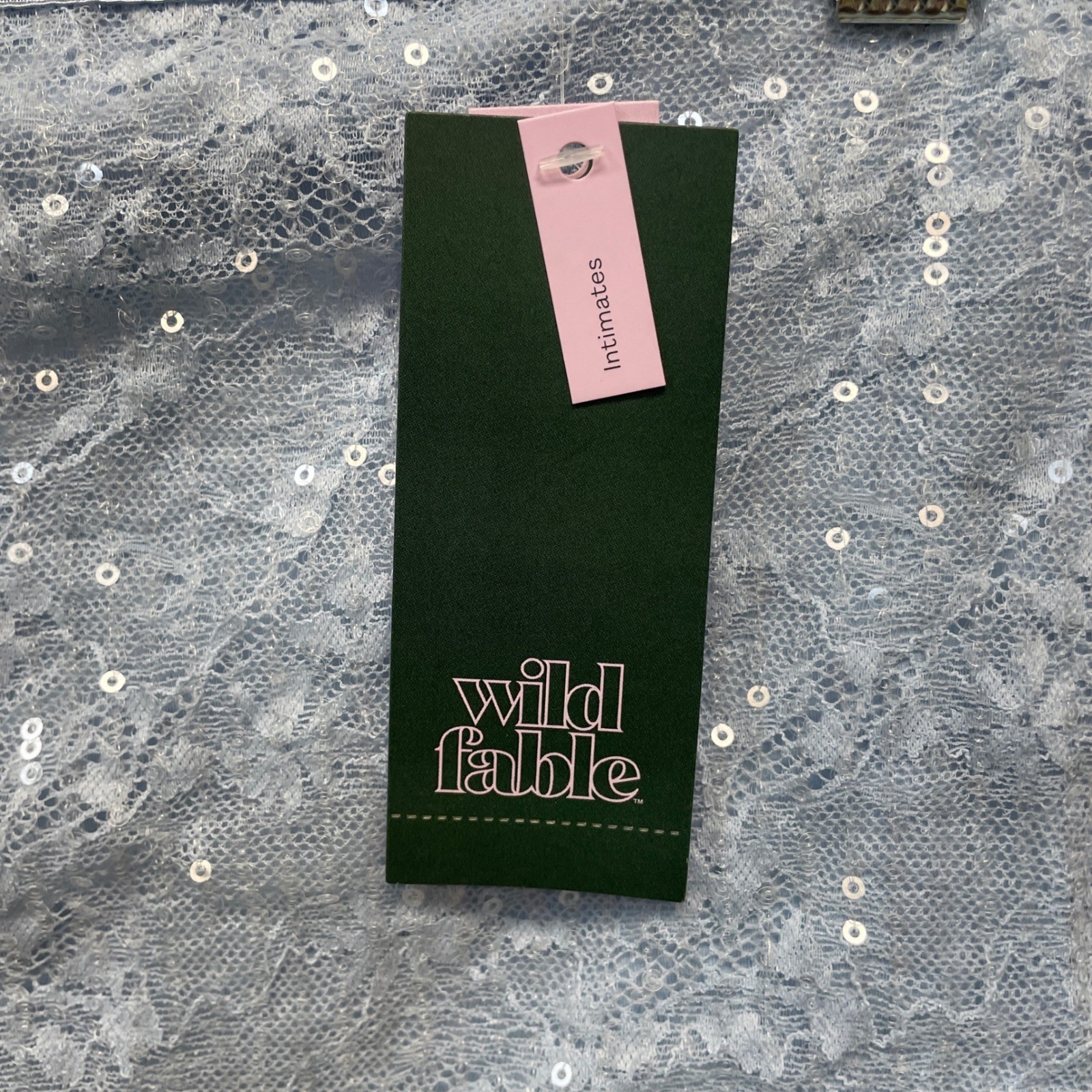 Wild Fable Women’s Light Blue Sequin High Waist Intimates Brief Panty Size M
