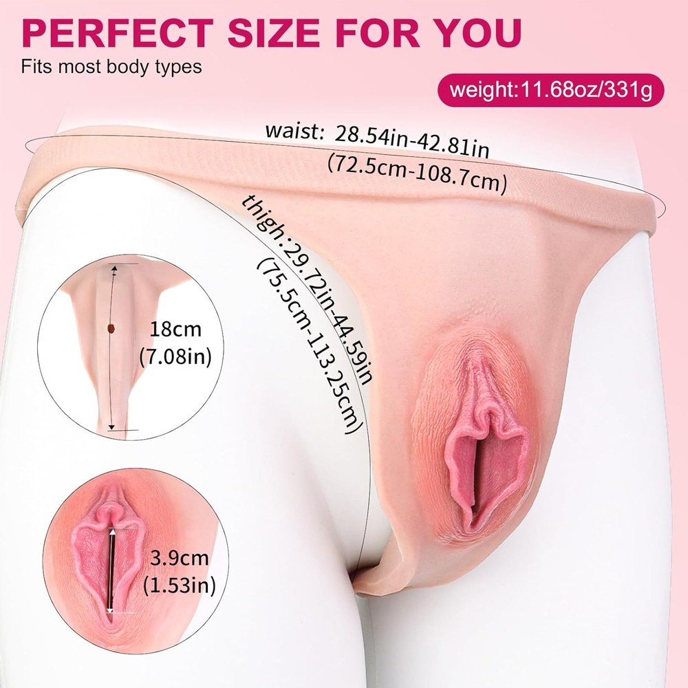 Men’s Hiding Gaff Panties Silicone Thong Panties for Crossdressing Transgender