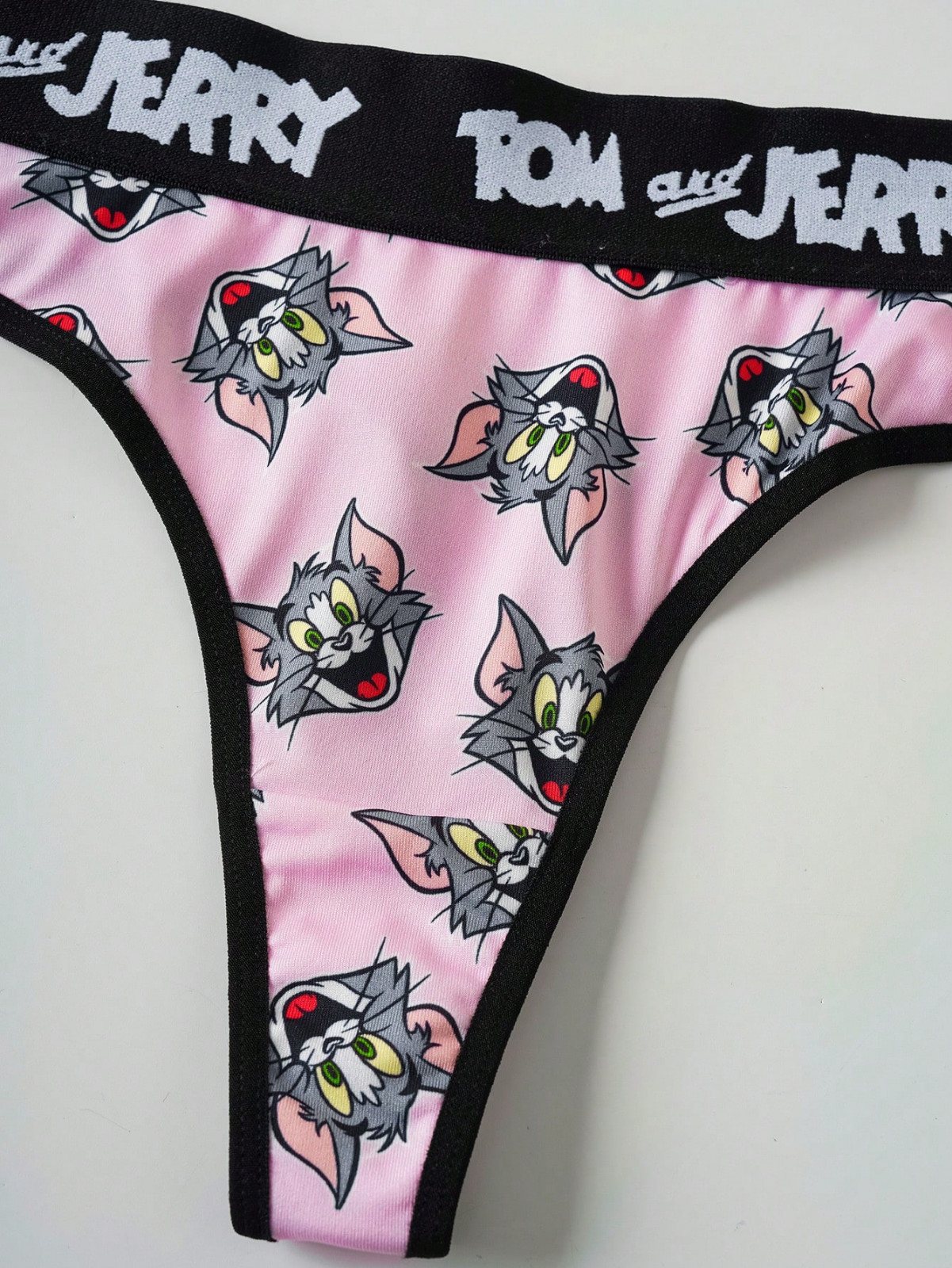 Tom & Jerry Pink Licensed Graphic Cartoon Logo Thong Panties – Pack of 2