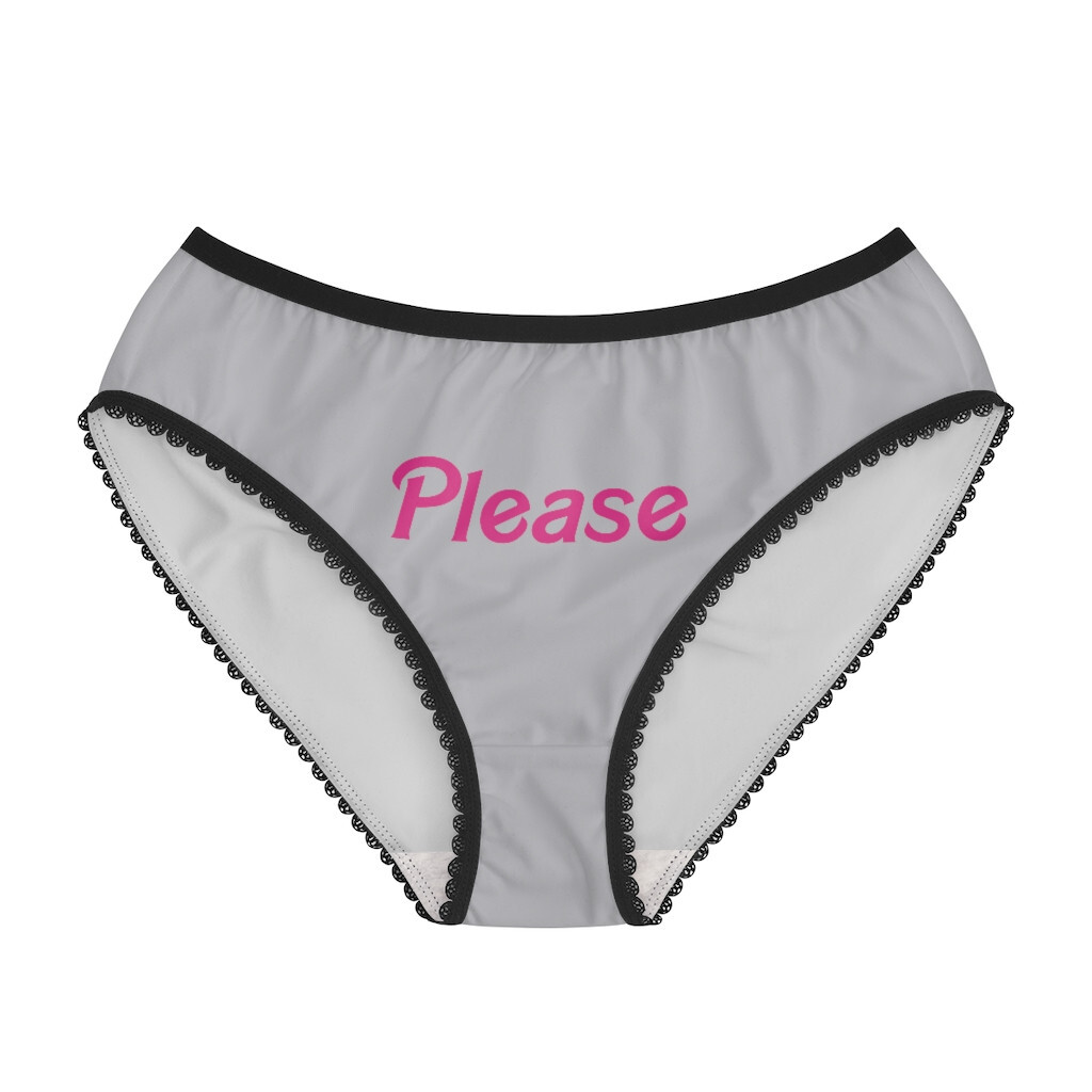 Please Grey Pink Adult Women’s Briefs