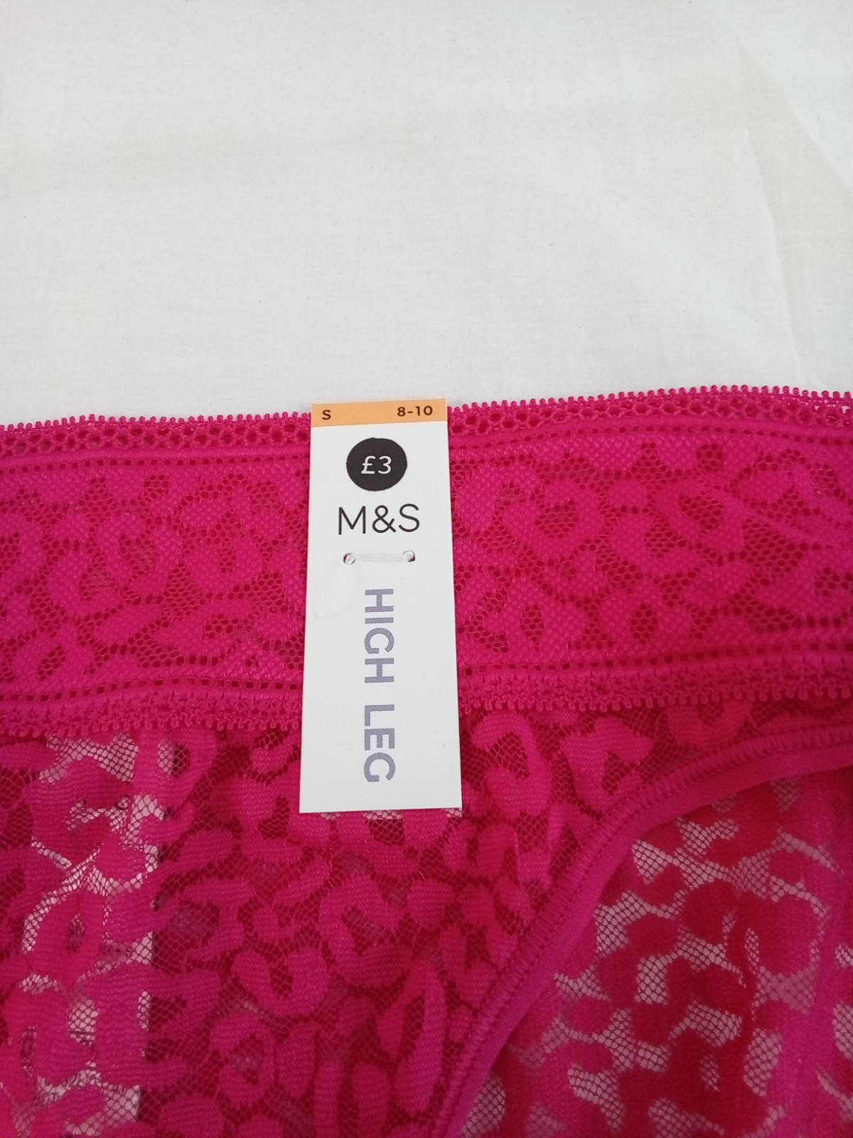M&S 15pcs Bundle Underwear Size S 8-10 Pink Mesh High leg Brazilian Thong New