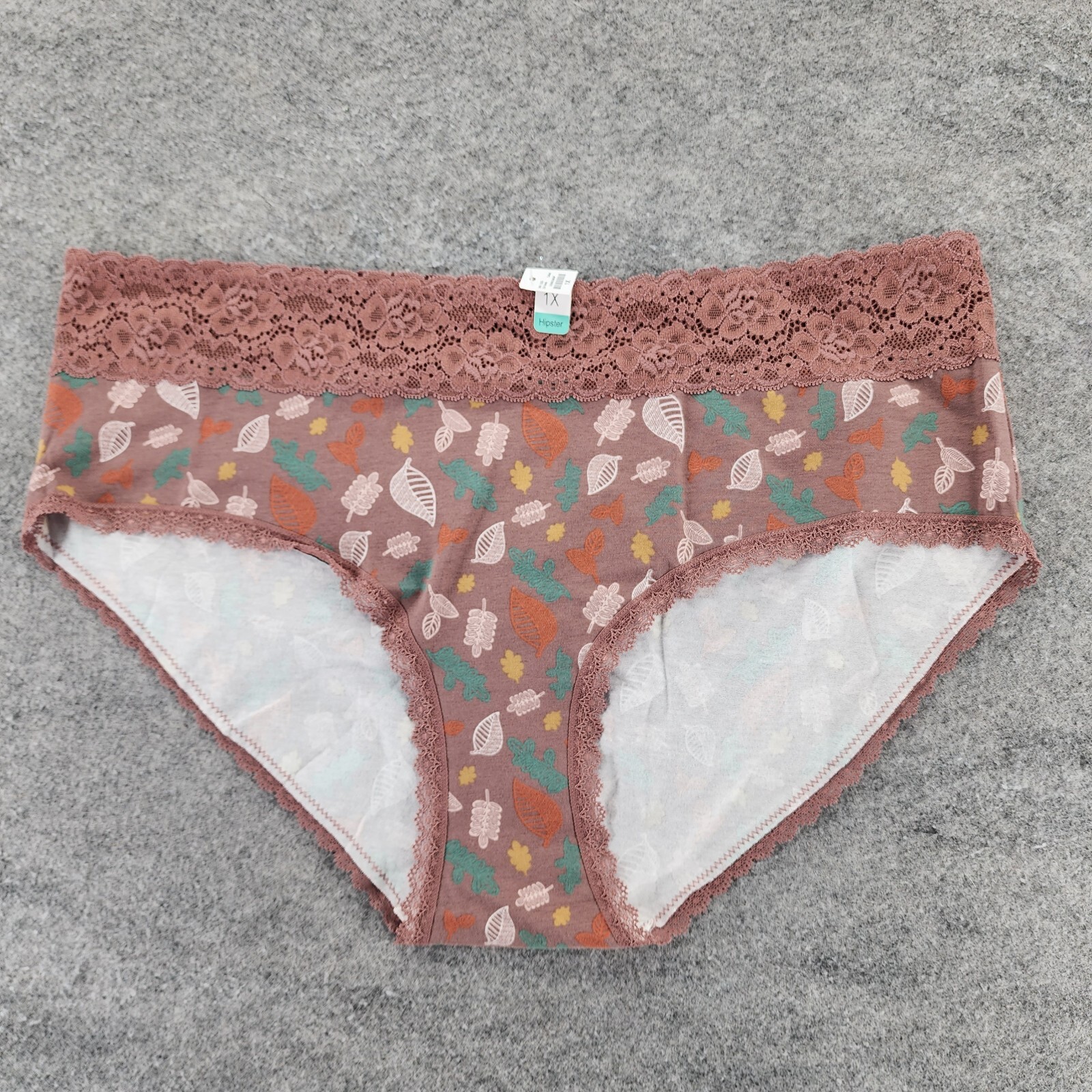 Maurices Panties Womens 1X Hipster Brown Lace Trim Fall