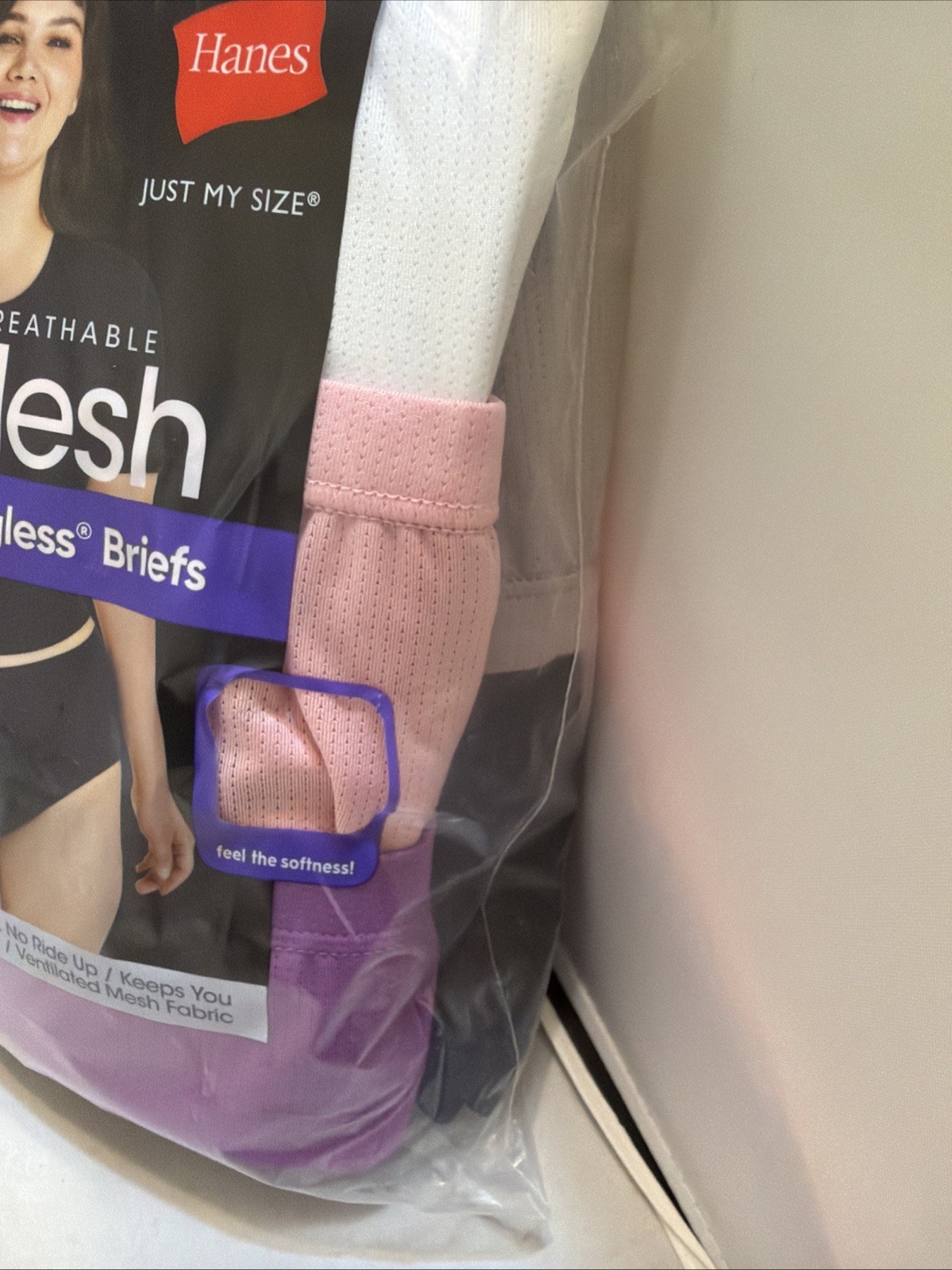 Just My Size Women Briefs Underwear Plus Size 13/5X Breathable Mesh