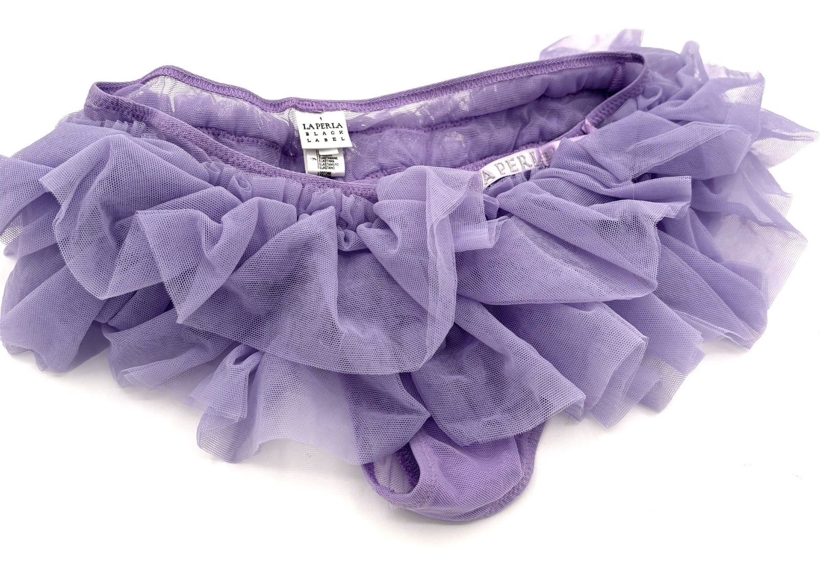 La Perla Black Label Lavendar Tutu Style Thong – Size 1