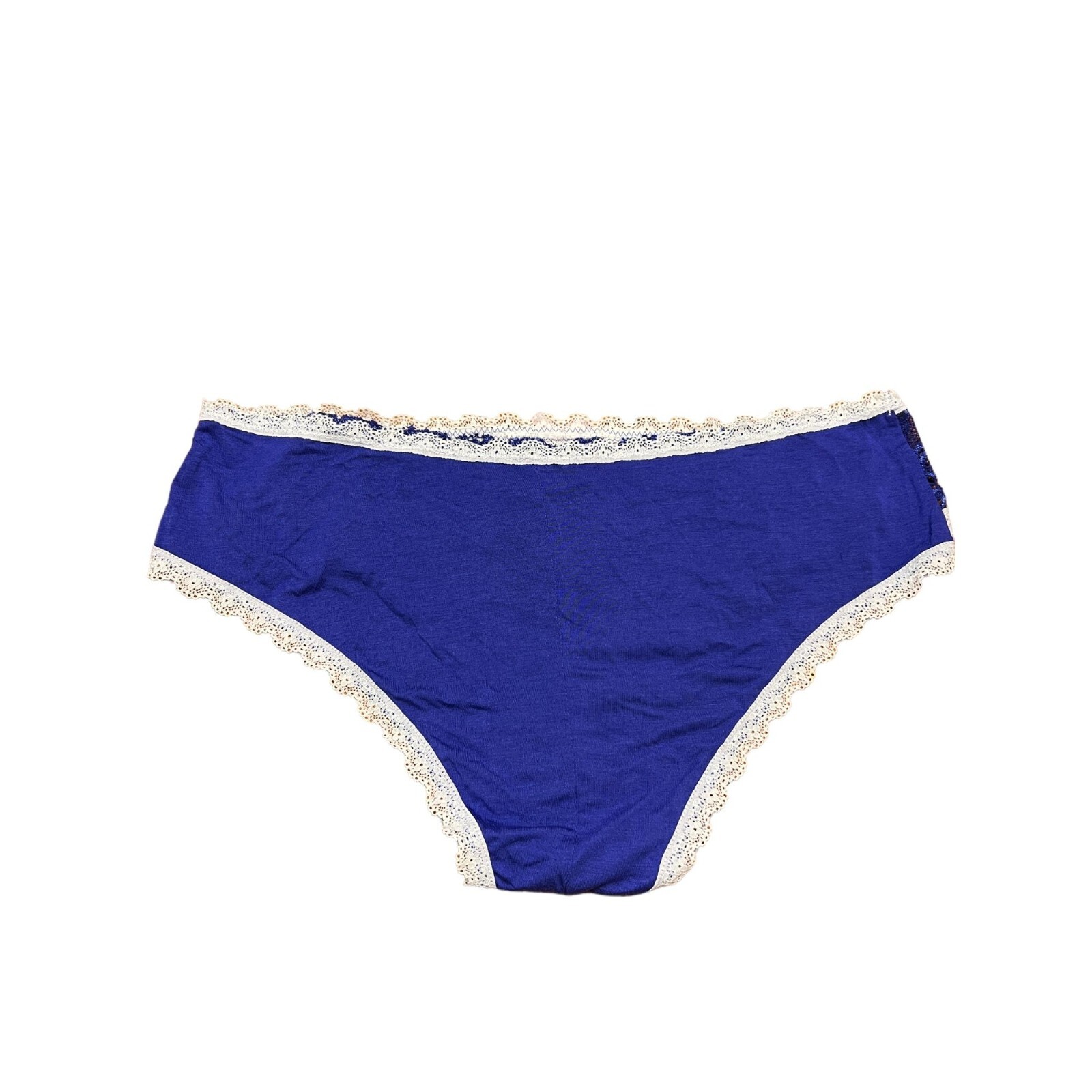 Splendies Royal Blue Womens Panties Underwear White Lace Front Size 1X NWT
