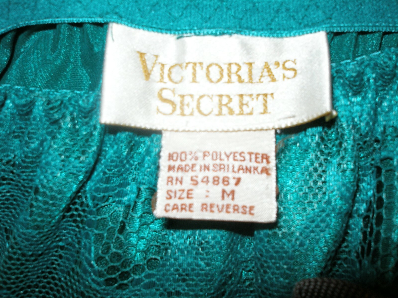 Victoria’s Secret Women’s Vintage Teal Green Medium Sleepwear Set Top & Panties