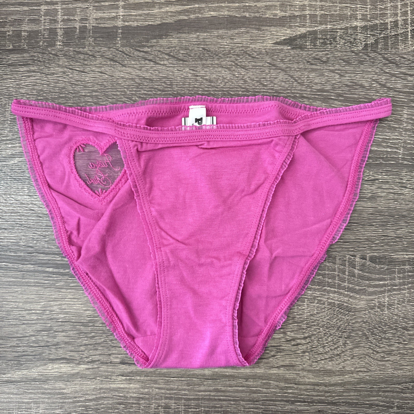 Pink By Victoria’s Secret, Medium Fuchsia Window String Bikini Panties