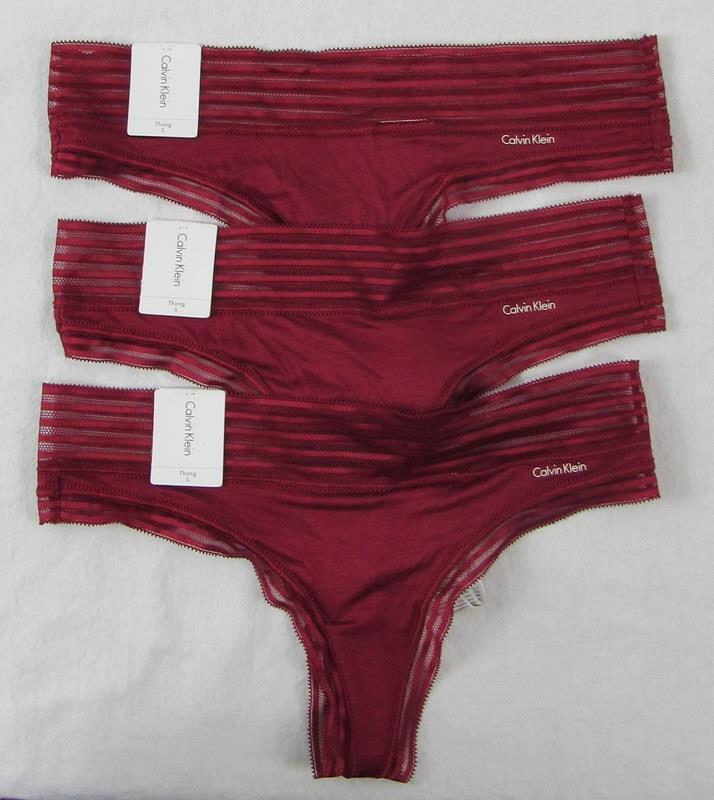 3 Calvin Klein Women’s lady Modal Thong, Raspberry jam Panty brief NWT. S #K0023