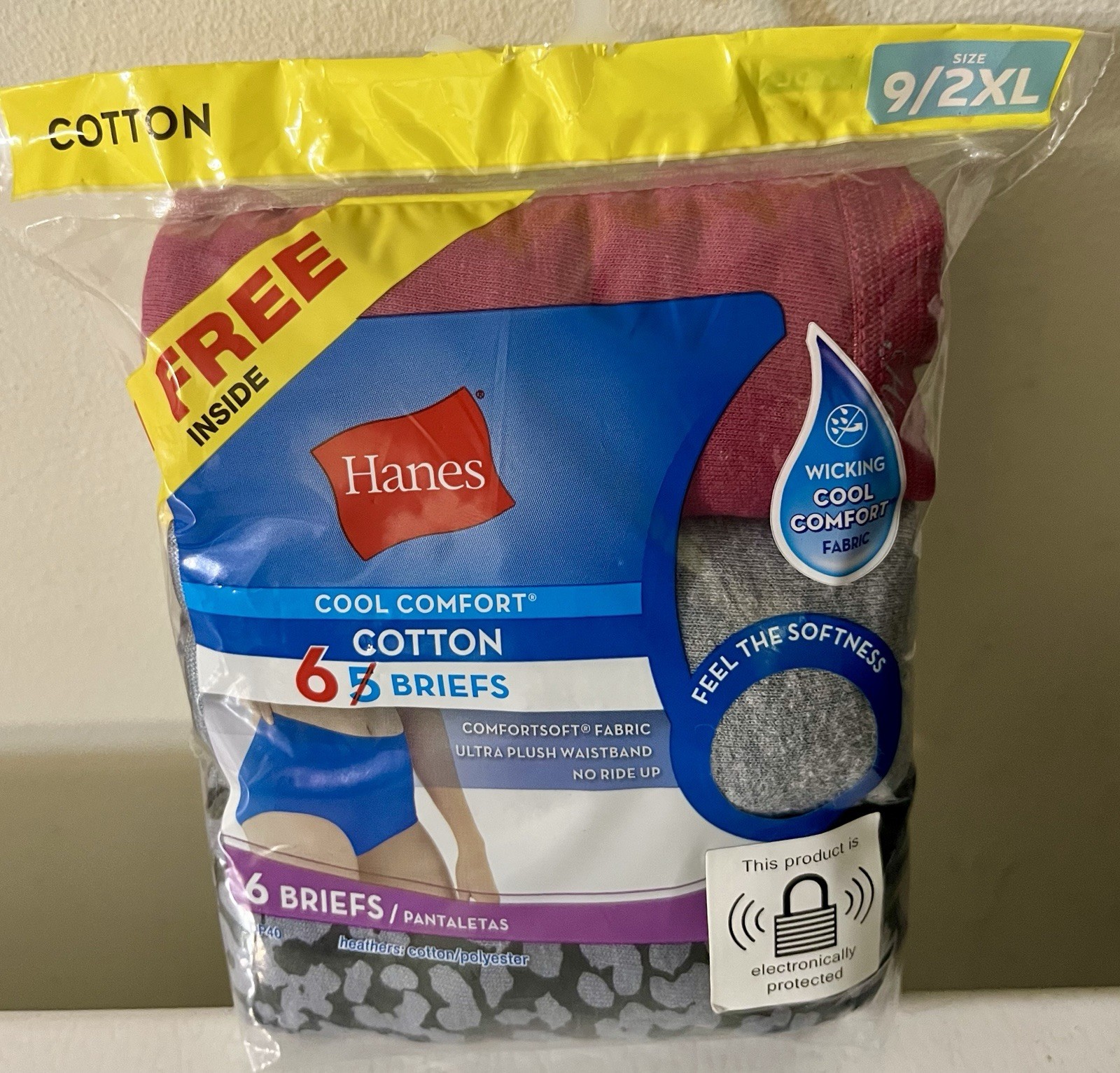 Hanes Cool Comfort Womens Briefs 6ct Size 9 / 2XL