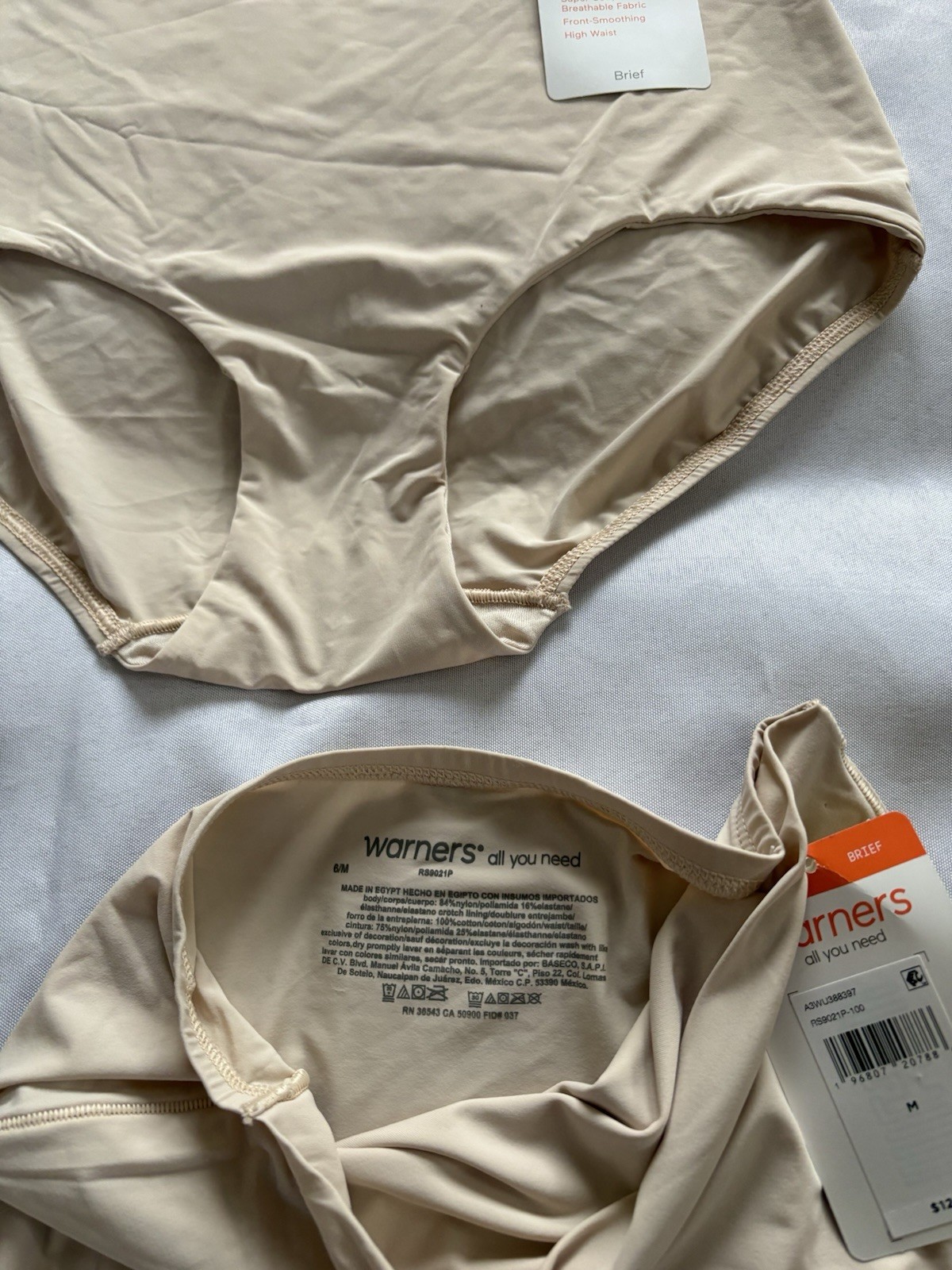 NEW Warners Briefs Smooth It Over Pinch-Free 2 Pair High Waist Women’s Medium 6