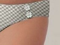 Rosa Faia GREY BLACK 1475 Josephine Bikini Brief, Size US06, NWOT
