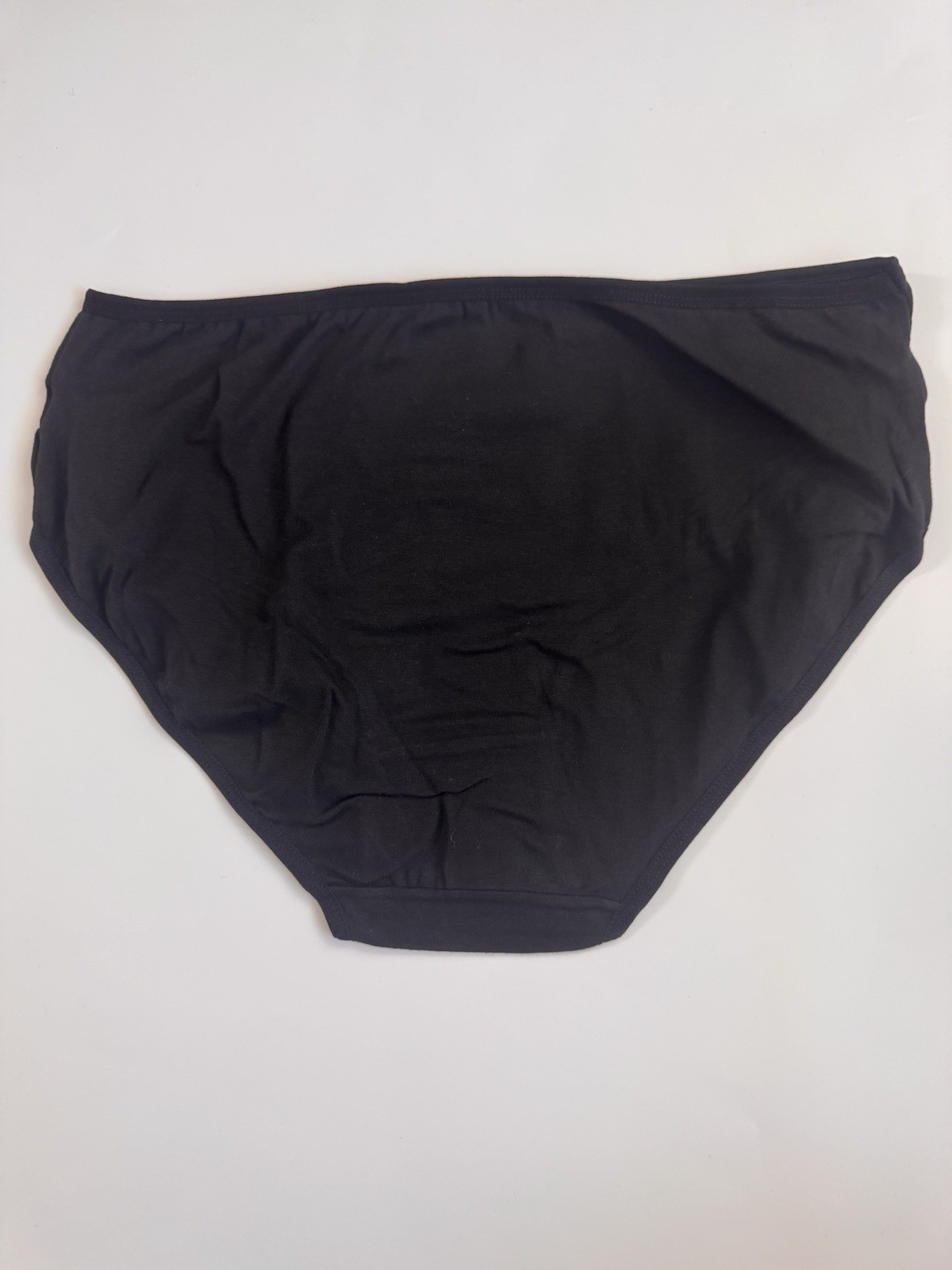 6 – Pack Cotton Brief Panties Women’s High Rise Solid Opaque Gray & Black 6XL