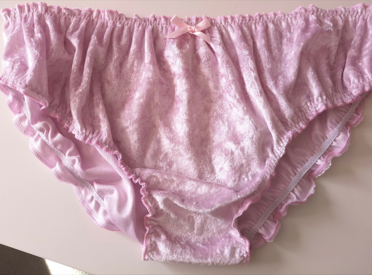 🌸MADE TO ORDER*Luxurious “CRUSHED VELVET SISSY” Knickers any size & colour 🌸