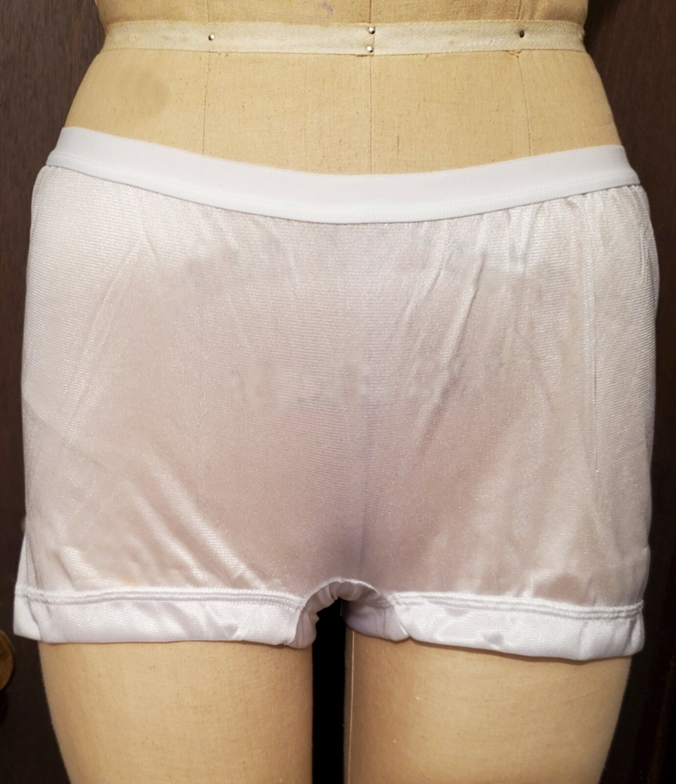 3 Pair Size 6 Daisy Duke Style WHITE 100% Nylon HIP HUGGER PANTIES USA Made