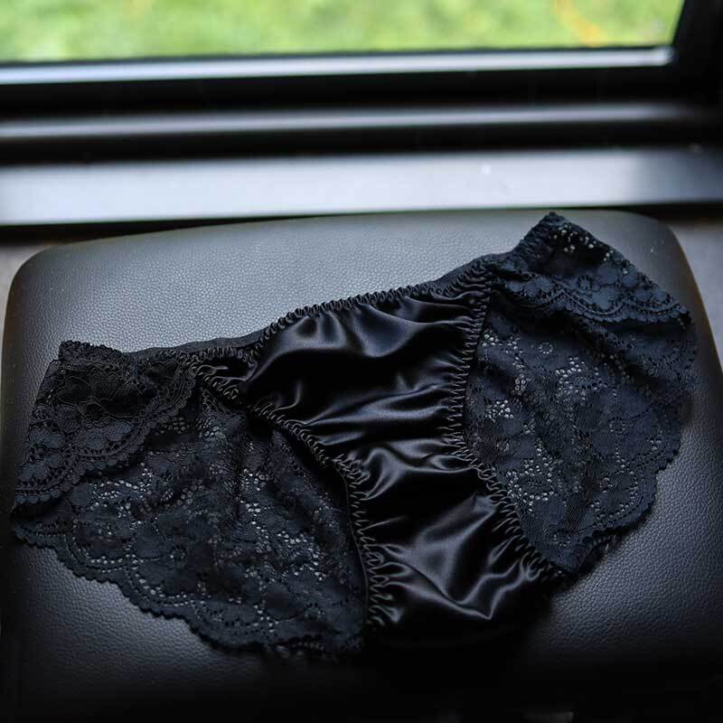 Womens Silk Panties Lace Back Sheer Sexy Underwear Hipsters Knaughty Knickers