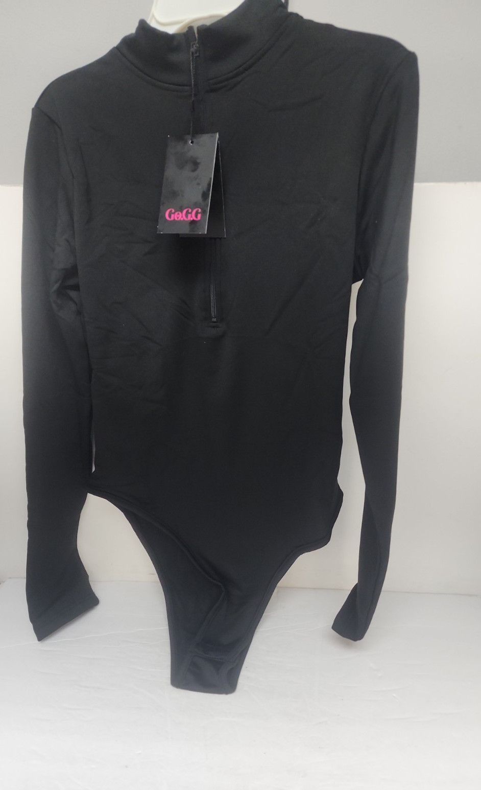 GO.G.G. Women’s Long Sleeve Jumpsuit/Bodysuit Black Size XXL New!!!!
