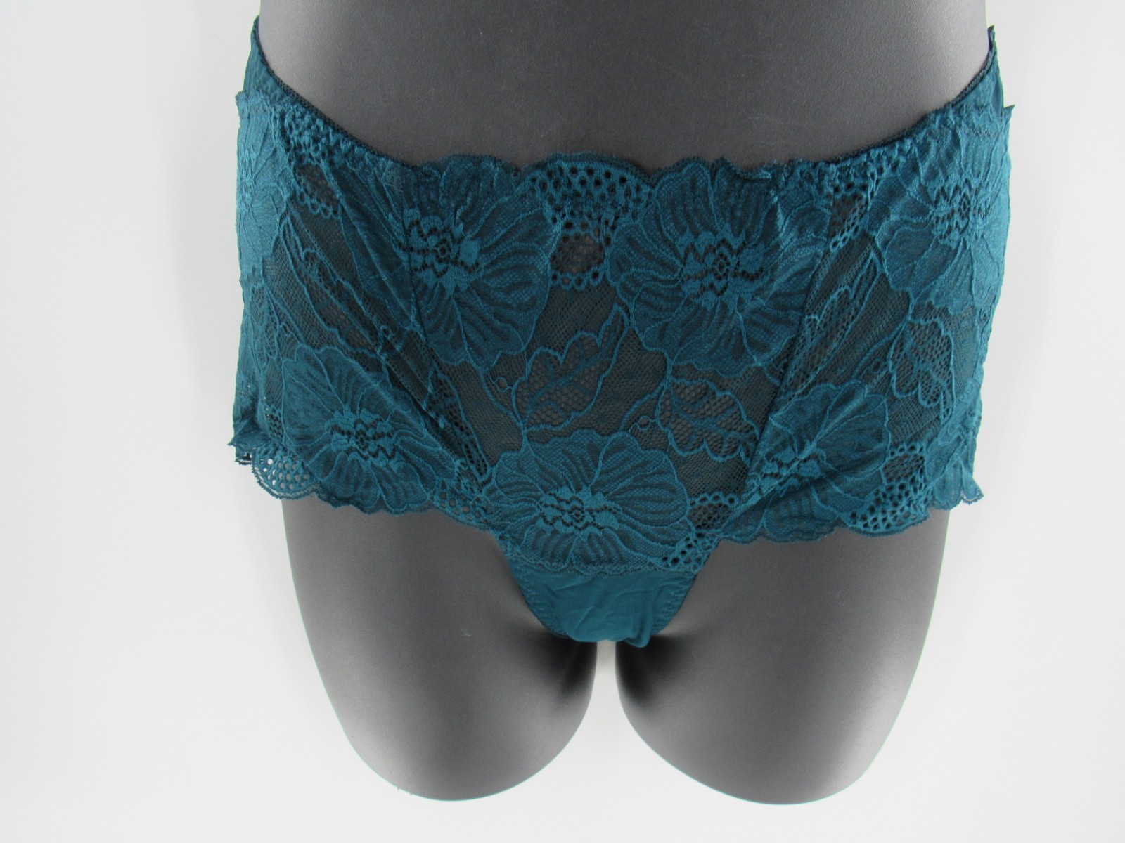 1pc Sexy Lace Panties Women Teal Briefs Stretch Floral Lace Underwear Large NEW