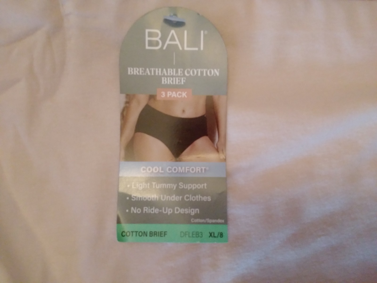 Panties Bali Light Control Shaping Brief Light Pink Peach SZ 8XL Cotton Spandex