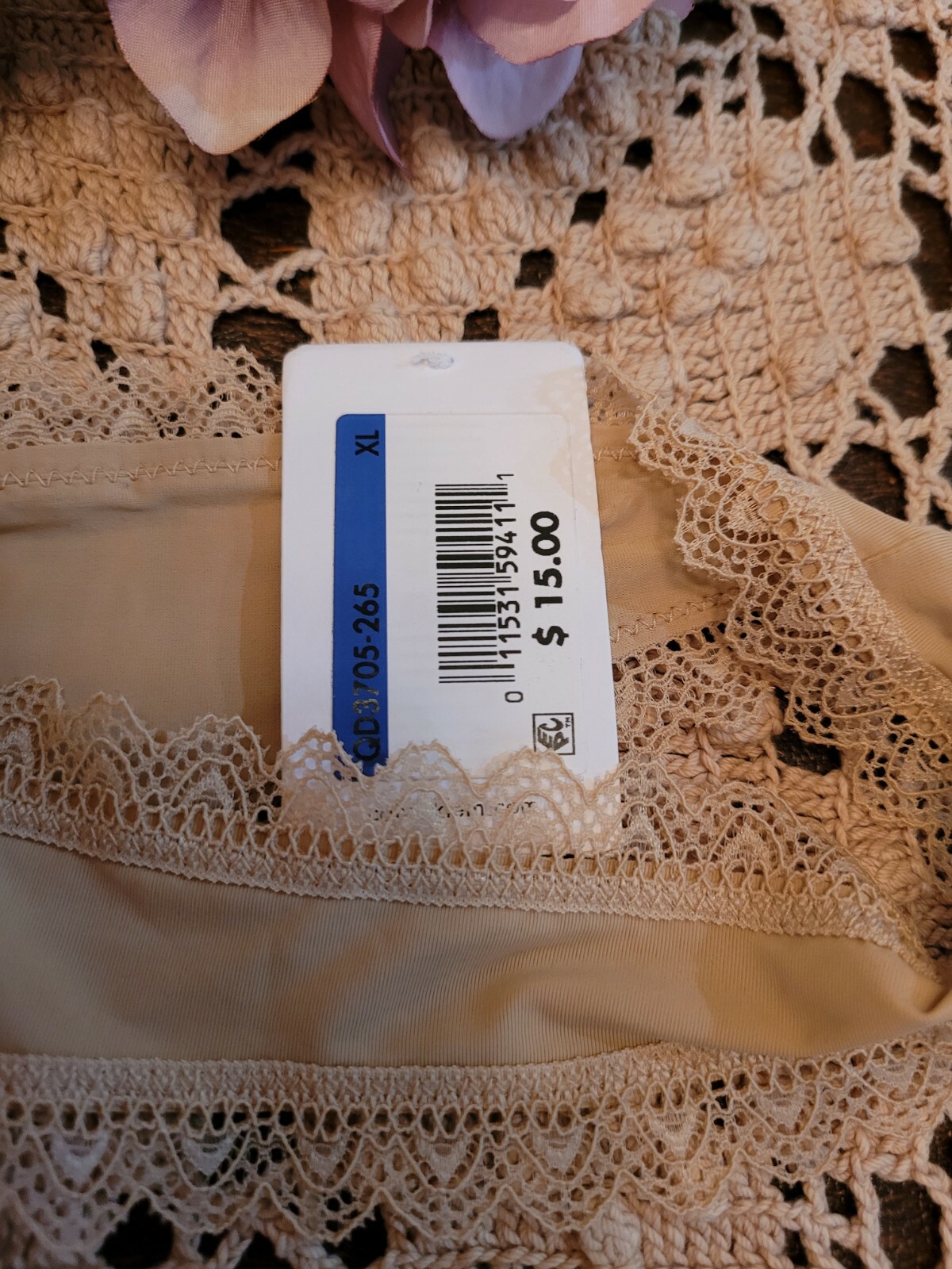 XL/8 CALVIN KLEIN SeXy Luxury Lace Thong Panty~Style QD3705-265 NWT