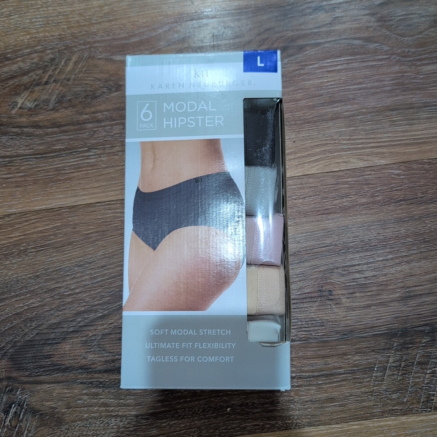 Karen Neuburger Women’s Underwear Panties 6-Pack Soft Modal Hipster Size Large