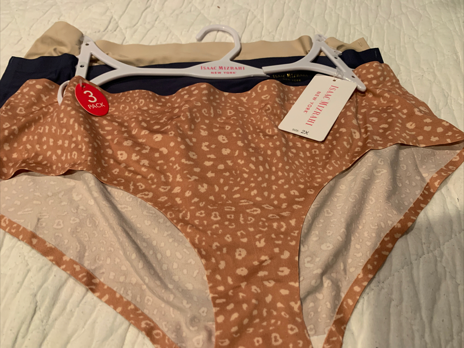 Isaac Mizrahi Bikini Panties 3 Pack Women’s Plus Size 2X Polyamide Spandex