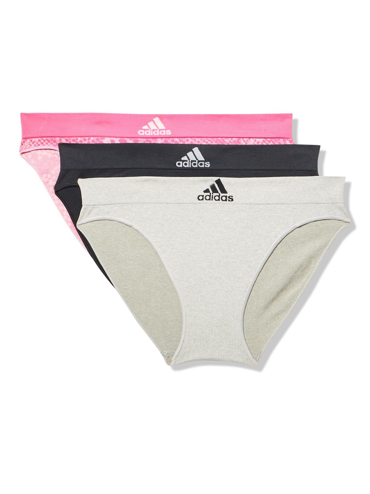 Adidas Womens Seamless Bikini Underwear Multipack – Pink Snake