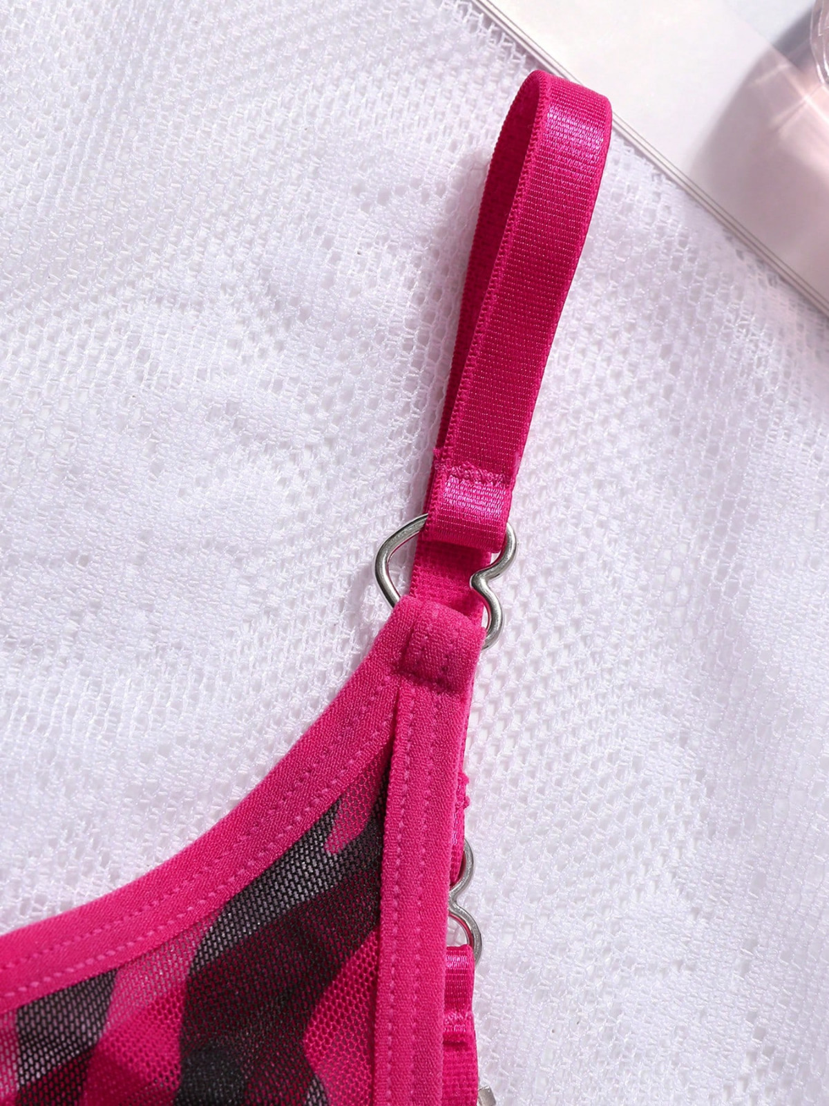 Women’s Hot Pink Zebra Rhinestones Kawaii Cute Sexy G-String Thong Panty