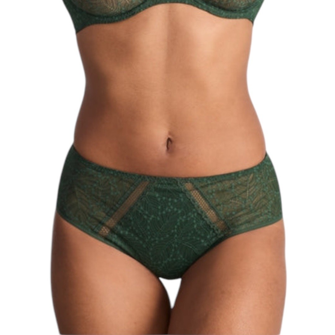 Simone Perele Comete Retro Brief Panty Icon Green Size 5 2XL